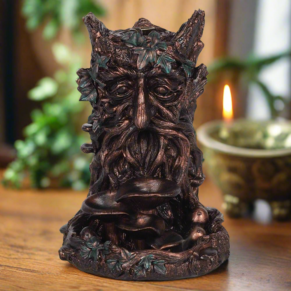 Bronze Effect Tree Man Backflow Incense Burner