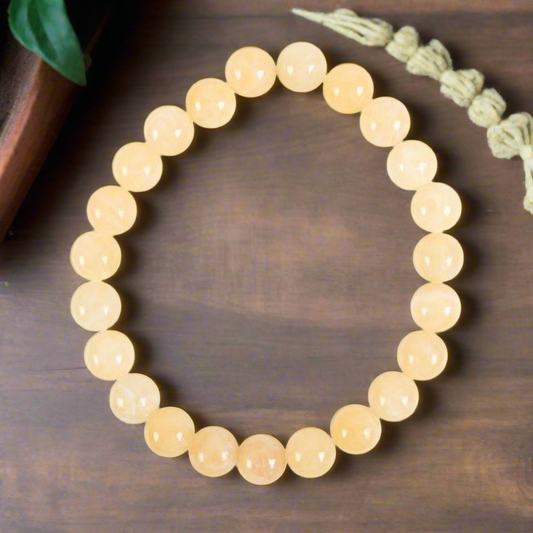 Solar Plexus Chakra Yellow Jade Gemstone Bracelet