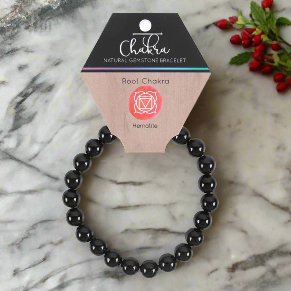 Root Chakra Hematite Gemstone Bracelet