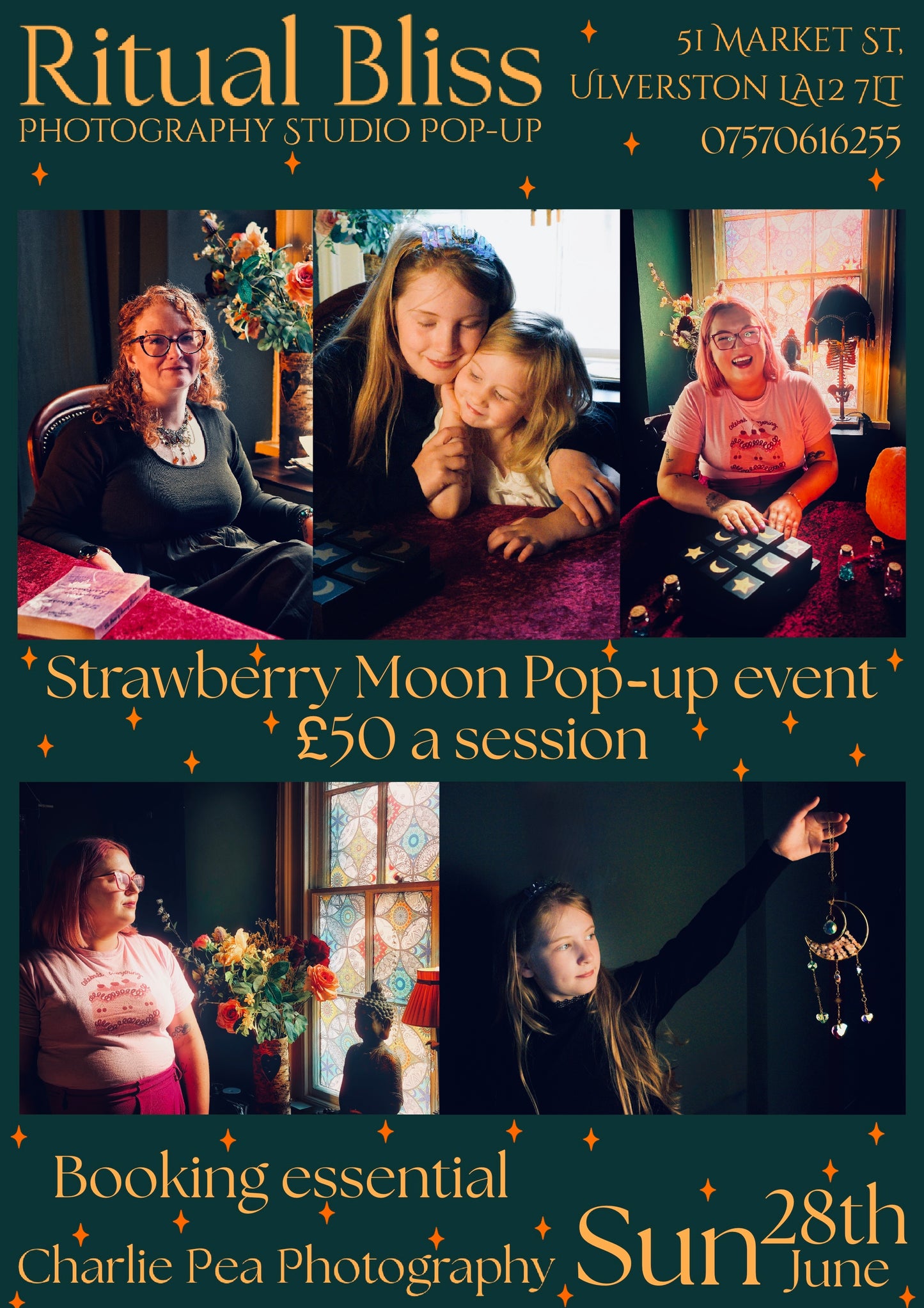 Strawberry Full Moon Pop Up Photography Session