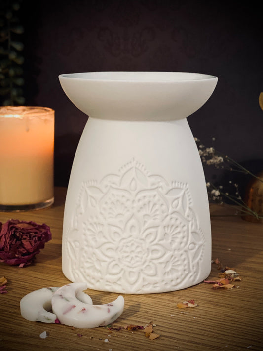 White Mandala Wax Warmer